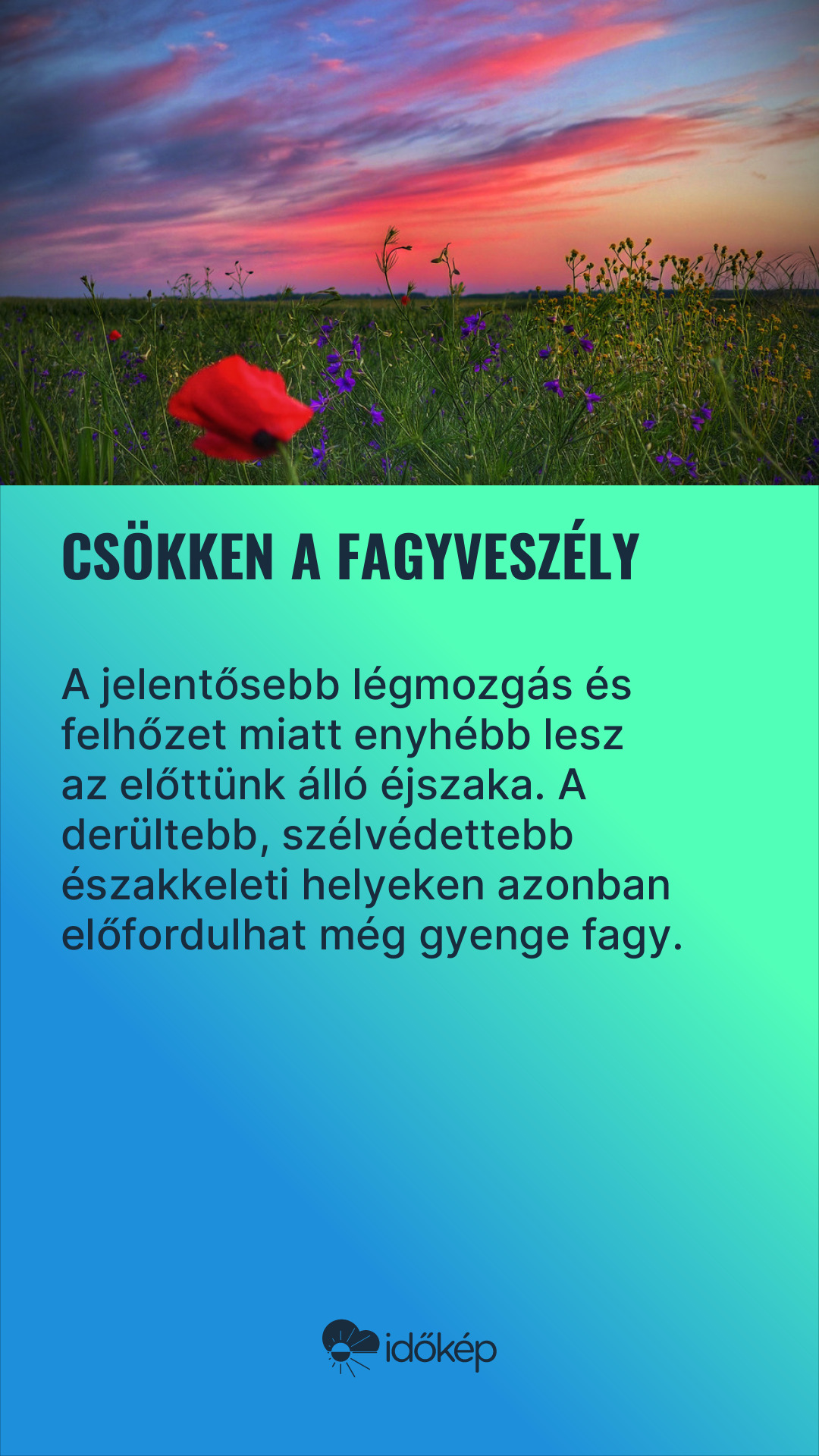Csökken a fagyveszély