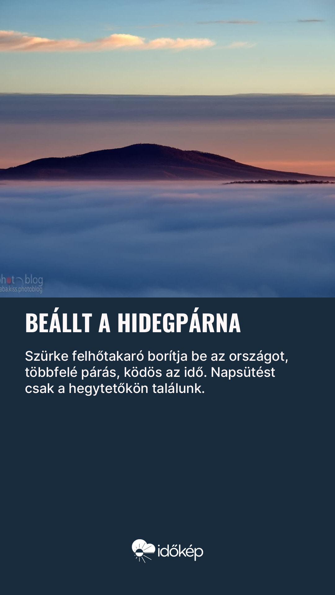 Beállt a hidegpárna