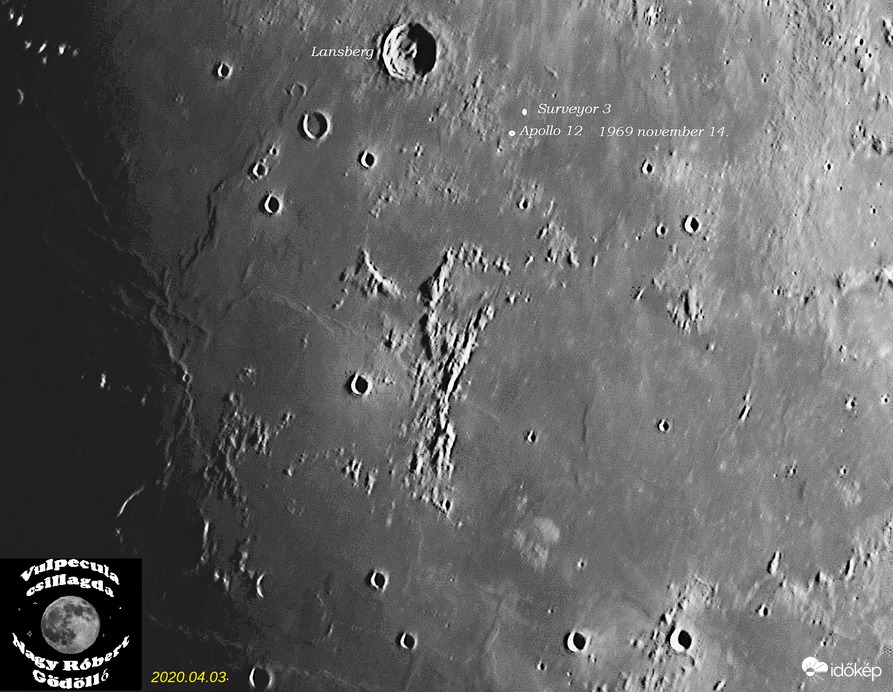 Apollo 12 leszállási helye.