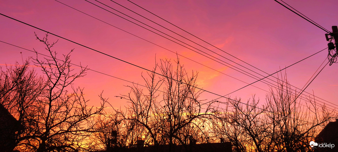 Rózsaszín naplemente Püpökladány
