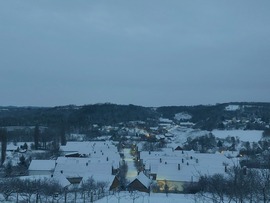 3 cm friss hó fedi be a tájat.