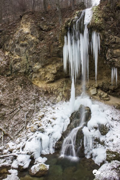 Lillafüredi vízesés megfagyva 