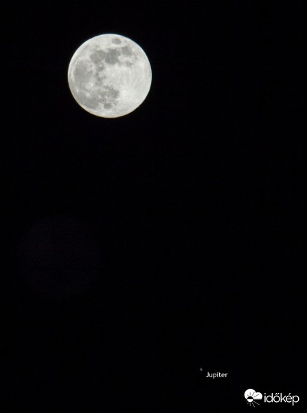 Hold-Jupiter együttállás 