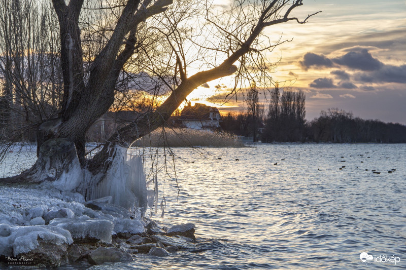 Egy Balatonboglári naplemente januárból