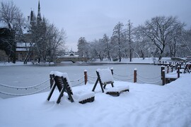 Hó a Városligetben