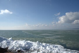 Jég maradványok Balatonföldváron