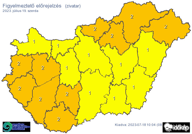 PIROS riasztás is kikerülhet szerdán