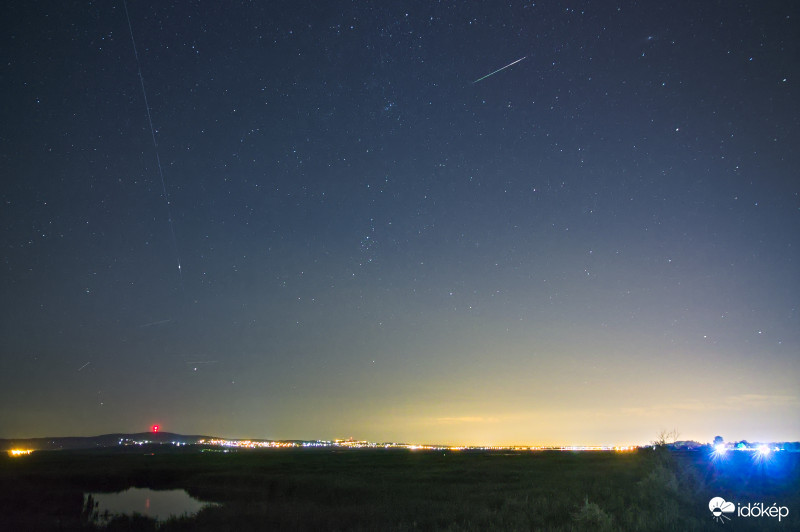 A 2020-as Perseida-hullás a Velencei-tó felett