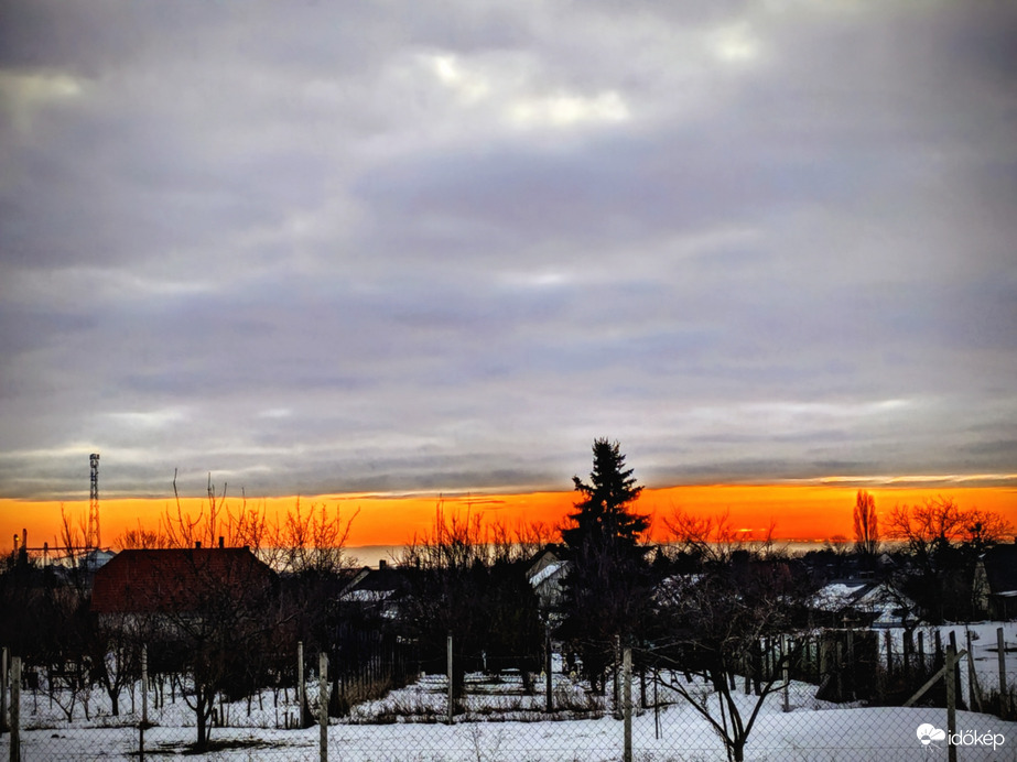 Polgárdi, sok hó elolvadt. 