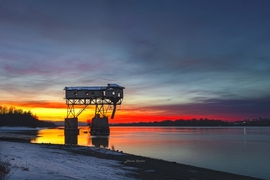 Mai komoly napnyugta a szénrakodónál