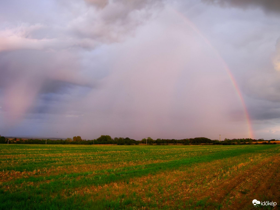 Szivárvány a naplemente idején!