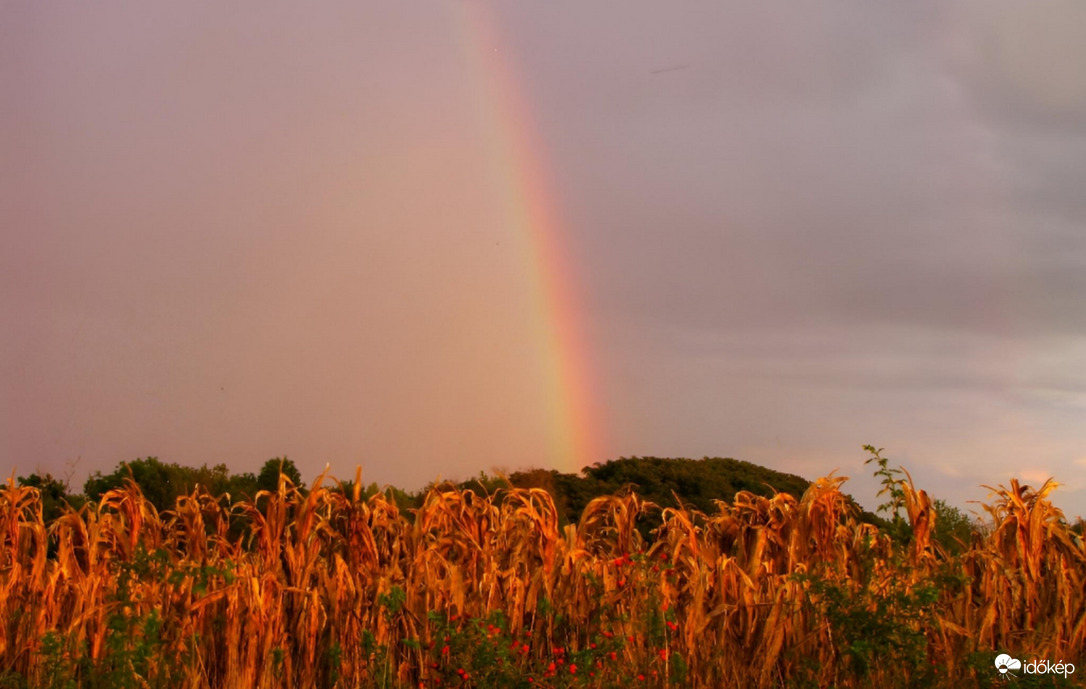 Szivárvány a naplemente idején!
