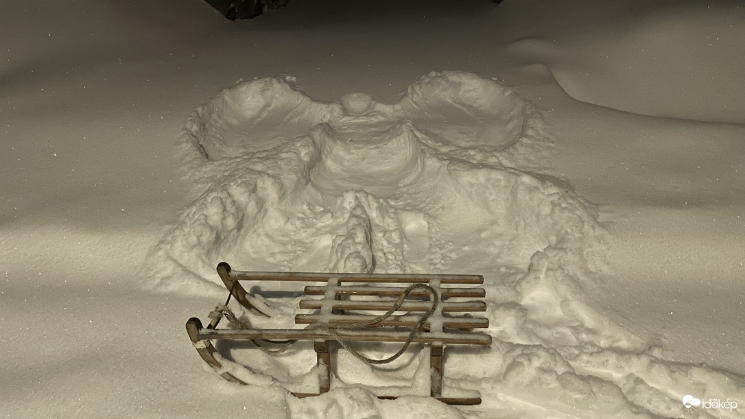 Szánkózik a hóangyal