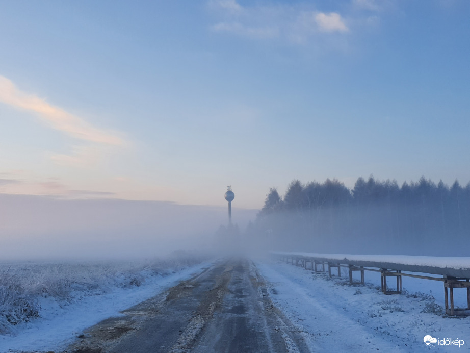 Ilyen hidegben a pára is "leült"