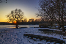 Naplemente a mártélyi Tisza-holtágnál