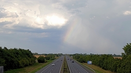 Jégsáv szivárvánnyal
