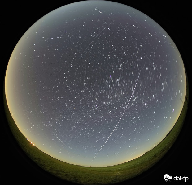 ISS átvonulás. halszem optikával. 