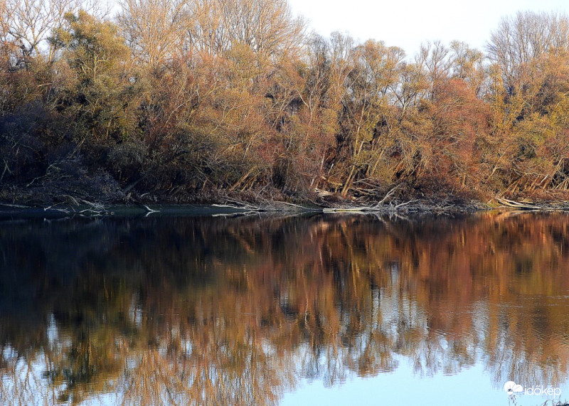 Kis Duna-ág a Dunakanyarban tegnap naplemente elején
