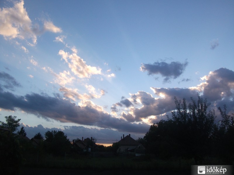 Tyndall és színes felhők