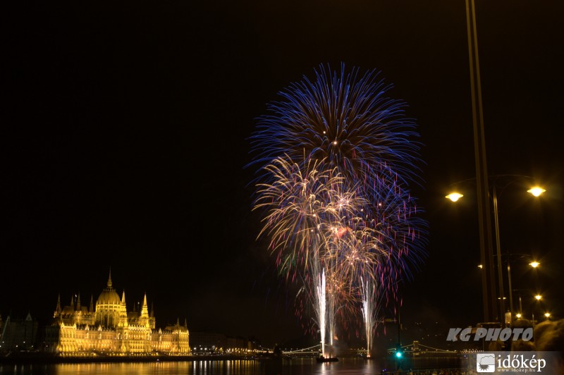 Fireworks over river Danube - 2011