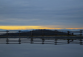 Naplemente a ködtenger felett