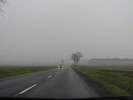 Ködös úton Sárvár felé