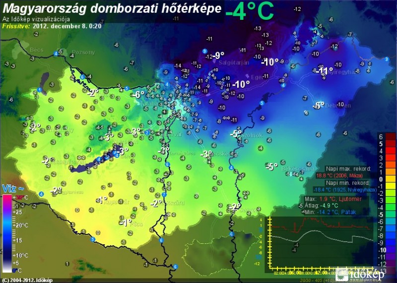 Hőtérkép - fagy