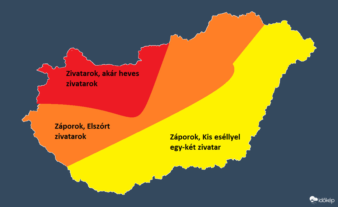 Kedden akár heves zivatarok