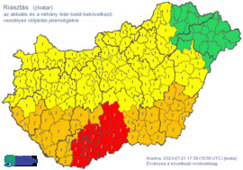 Piros riasztás délen