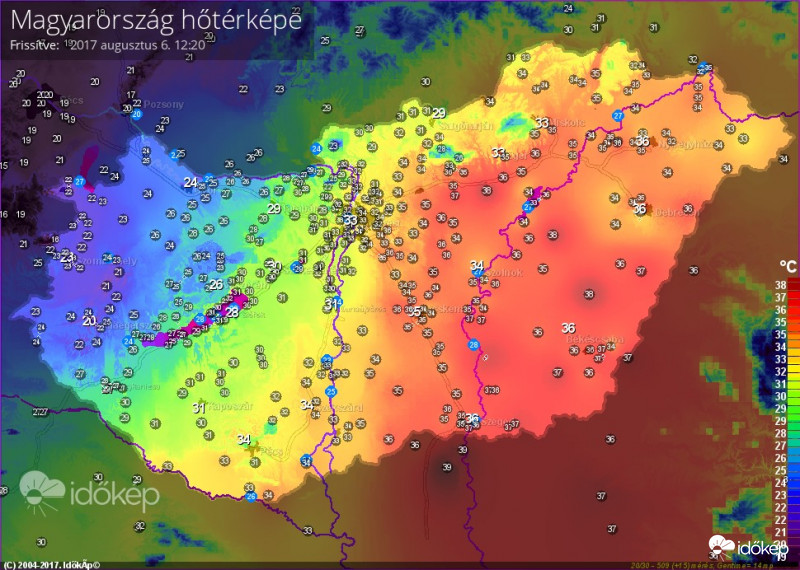 15°C fokos különbség Nyugaton 