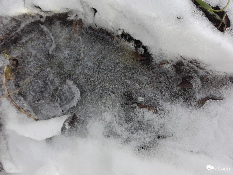 Csúszós,jeges,befagyott alak 