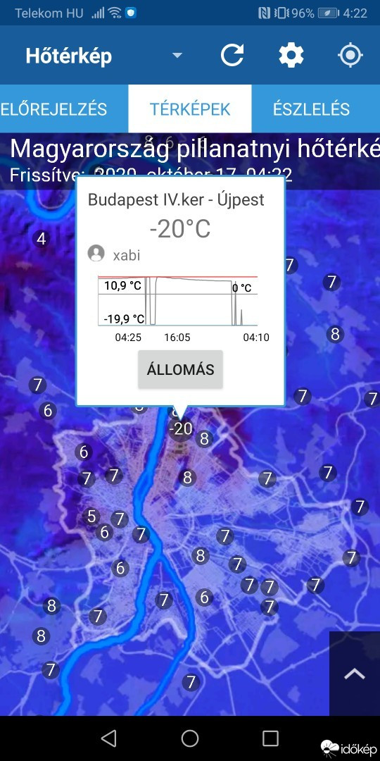 Észlelési fényképek