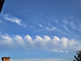 Kelvin-Helmholtz felhők Székesfehérvár felett.