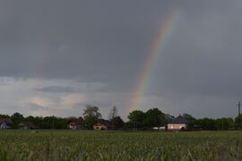 Eső utáni szivárvány Dévaványán 7