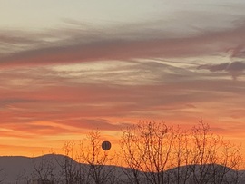 Naplemente és hőlégballon