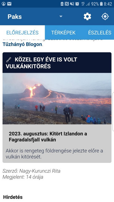 Észlelési fényképek