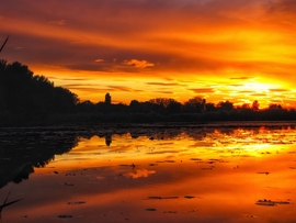 Szigetközi naplemente 