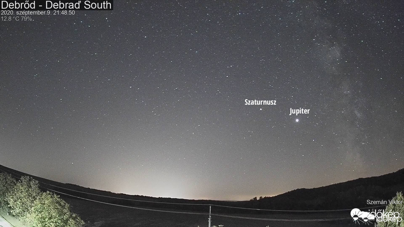 Tejút, Szaturnusz és Jupiter