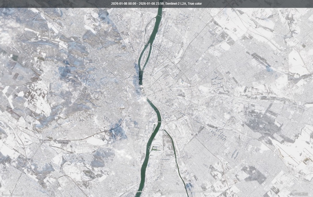 Műholdkép: Sentinel-2 