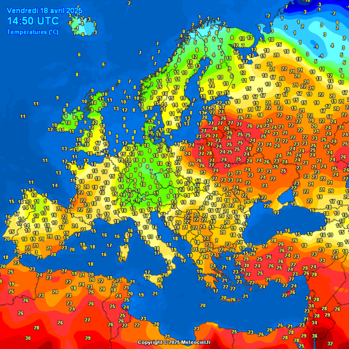 Térkép: Meteociel.fr
