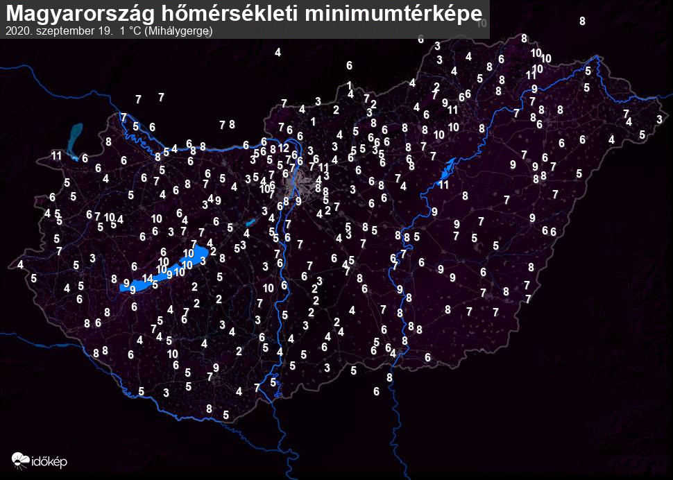 Az idei ősz eddigi leghidegebb reggele