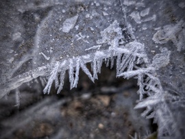 Jégtűk a jég szélén