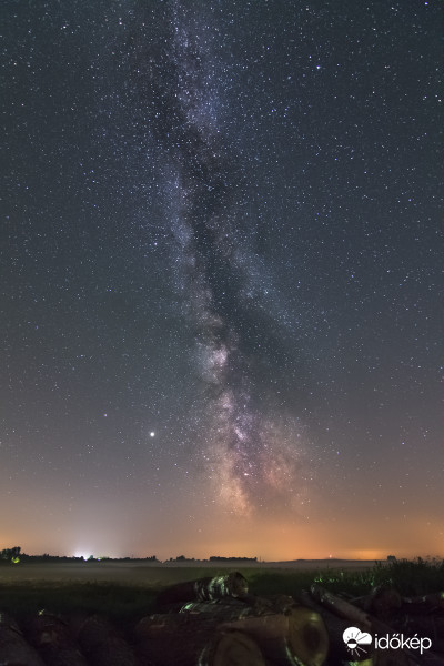 Tejút a Jupiterrel és a Szaturnusszal Sárospataktól délre
