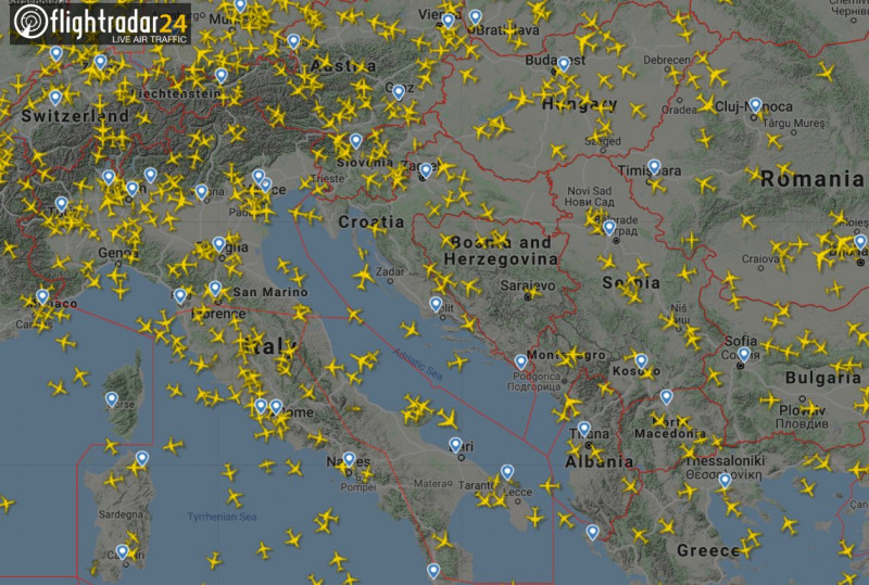 Járatcsökkenés (február 26. 8:45 UTC)