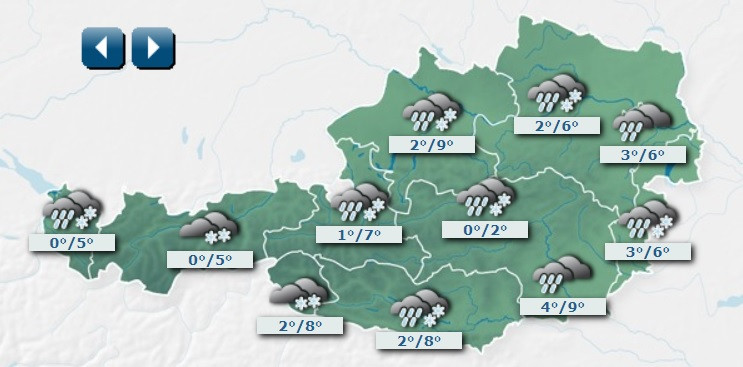 Várható időjárás nyugati szomszédunknál vasárnap