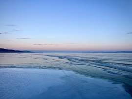A jeges Balaton Badacsonynál