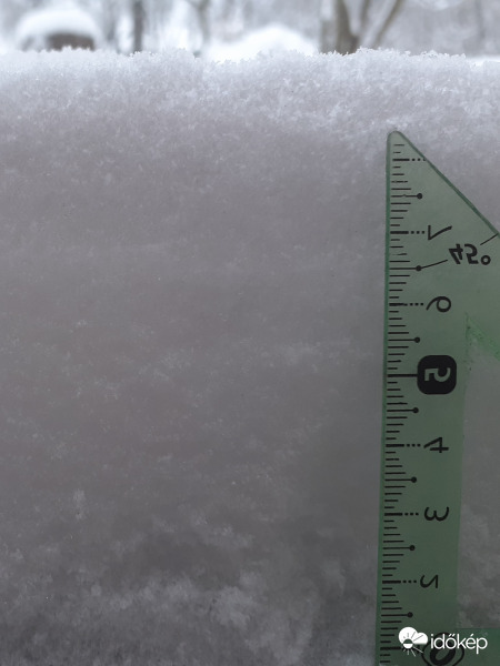 Februári tél: 9 cm-es hóréteg
