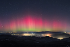 Látványos sarki fény, Dobogókőn fotózva (4)