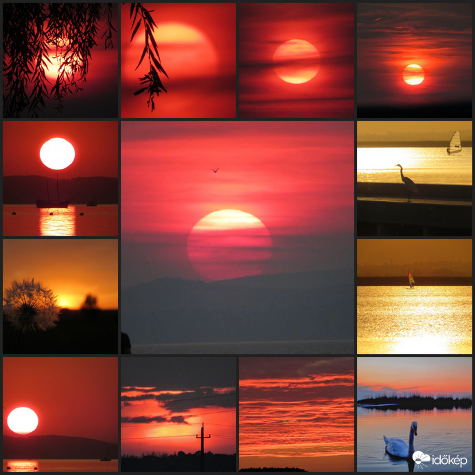 Alkonyati fotók, kollázs. 