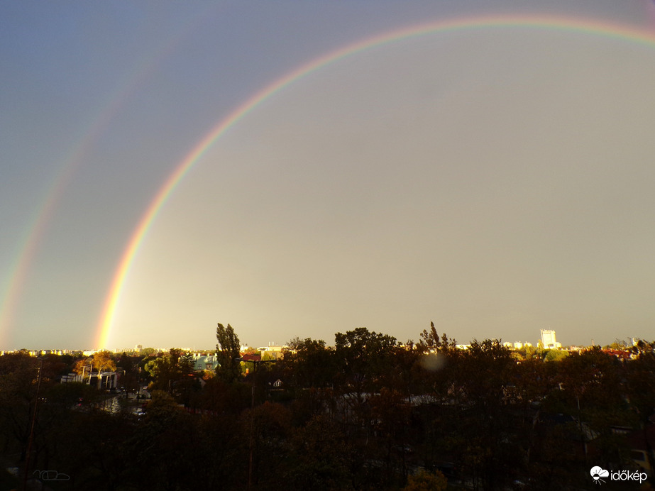 Szivárvány Debrecen felett ma este